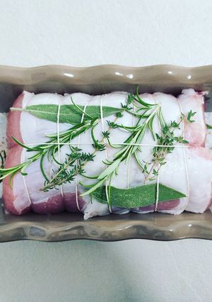 A picture of Pork Loin Roasted in Salt.