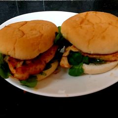 A picture of My Salt & Pepper Seasoned Chicken Burger 😀.