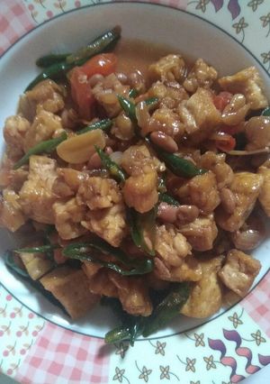 Foto resep Tahu tempe tauco pedas gurih
