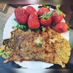 Vegetable Oats chilla A picture of Vegetable Oats chilla.