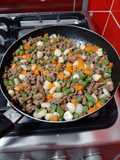 Carne molida y verduras