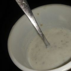 A picture of Dambun fura with nono, milk and coconut.