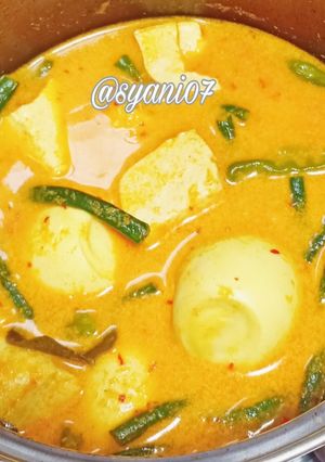 Foto resep 10. Gulai telur tahu kacang panjang