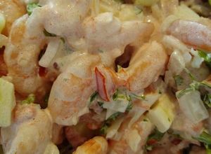 Una foto de Ensalada de camarón
