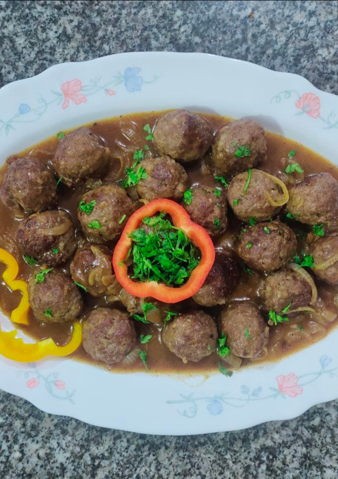 صورة لوصفة كفته بالبصل المكرمل