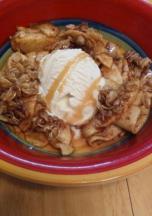 A picture of Easy Apple Crisp For Two.