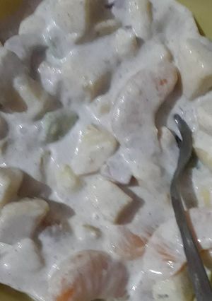 A picture of Fruits mix dip.