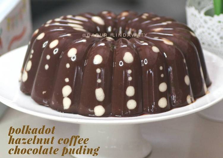 Polkadot Hazelnut Coffee Chocolate Chesse Puding