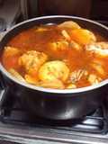 Bacalao con papas y garbanzos