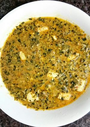 A picture of Methi malai paneer.