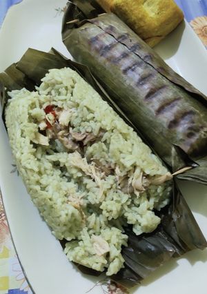 Foto resep Nasi bakar hijau isi ayam ala Mami Nita