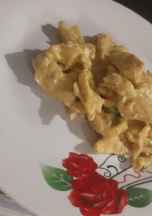Una foto de Pollo en salsa de maíz