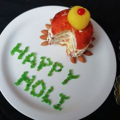 A picture of Rabdi malpua cake.