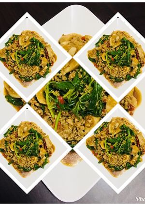 รูปของ กระเพราหมูเห็ดฟาง