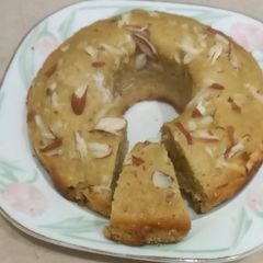 A picture of Almond cake with whole wheat flour.