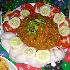 A picture of Baigan bharta.