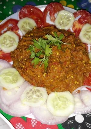 A picture of Baigan bharta.