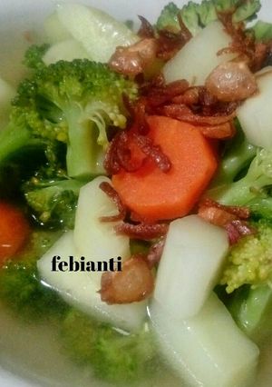Foto resep Jangan bening timun brokoli wortel