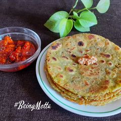 A picture of Walnuts Moong Parathas.