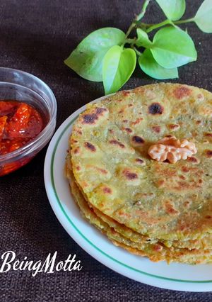A picture of Walnuts Moong Parathas.