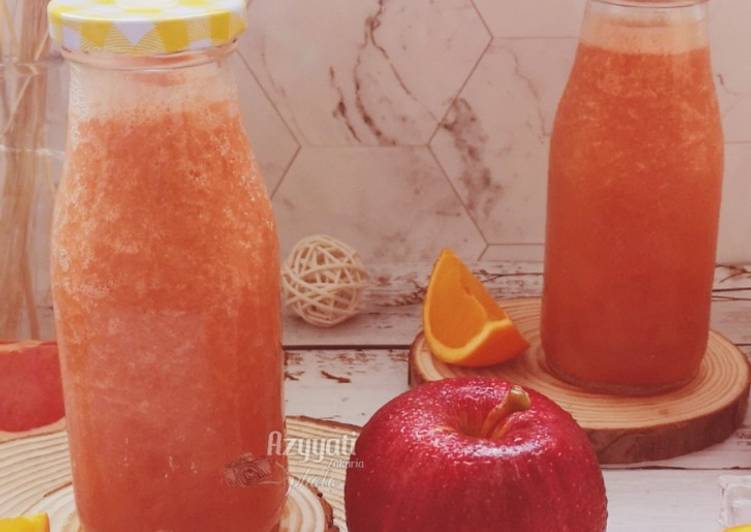 2 Langkah Tutorial Bikin Grapefruit Orange And Apple Juice Maratonraya Minggu2 Minuma Yang Segera