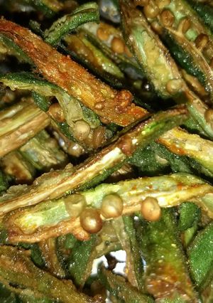 A picture of Kurkuri bhindi.