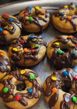 Una foto de Donas de bananas y nueces