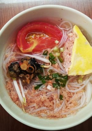 Hình của món Bún riêu tôm cho bé 12m+.