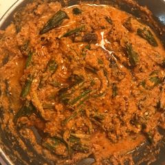 A picture of Dhaba style Bhindi Masala.
