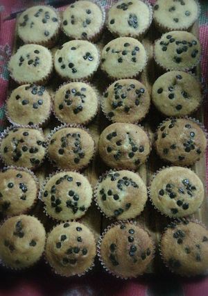 Una foto de Cupcakes de vainilla con chips de chocolate