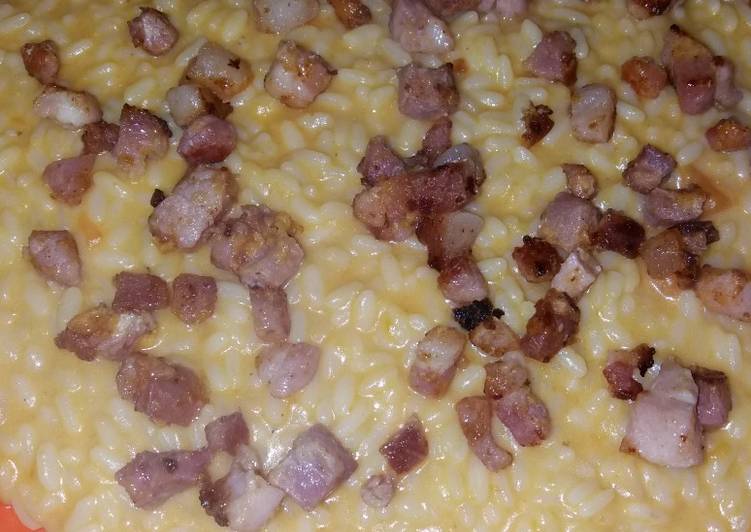 Risotto alla zucca con pancetta