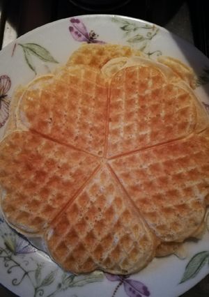 Una foto de Wafles con harina de mandioca