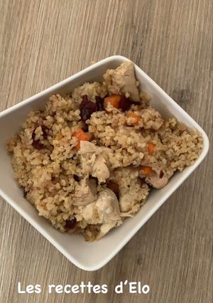 Une photo de One pot boulgour au poulet carottes et cumin au Cookeo
