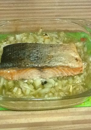 Una foto de Lomo de salmon al horno