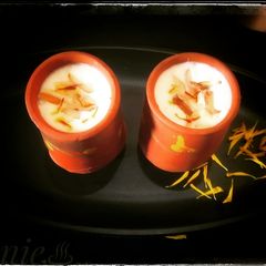 A picture of Saffron almond milk/kesar badam milk.