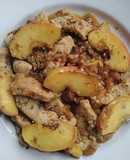 Pork with apple and onion