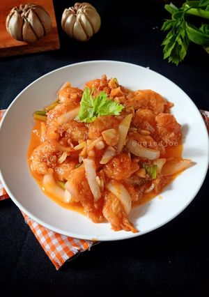 Foto resep Udang Asam Manis