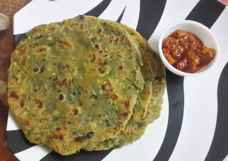 Recipe of Any-night-of-the-week Leftover dal paratha