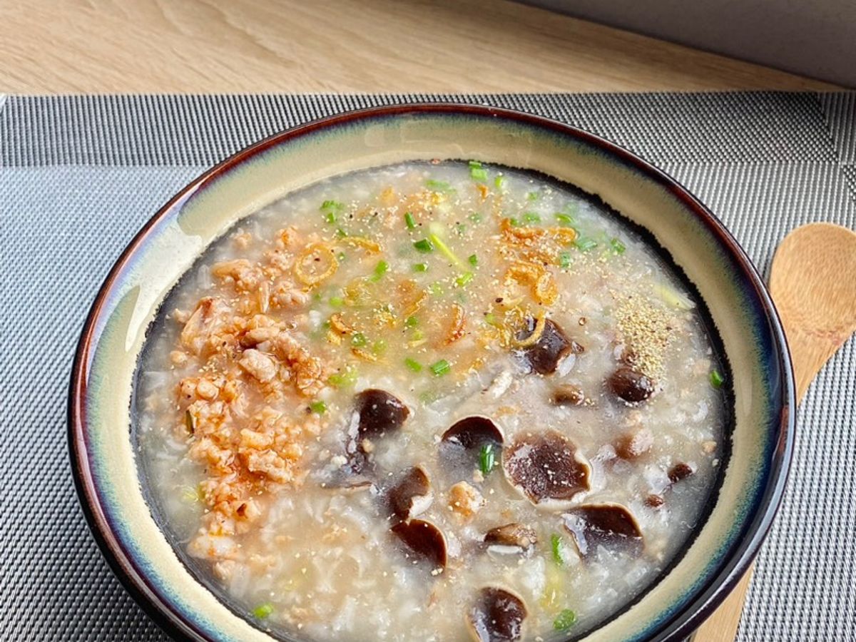 Cháo nấm tràm tôm thịt