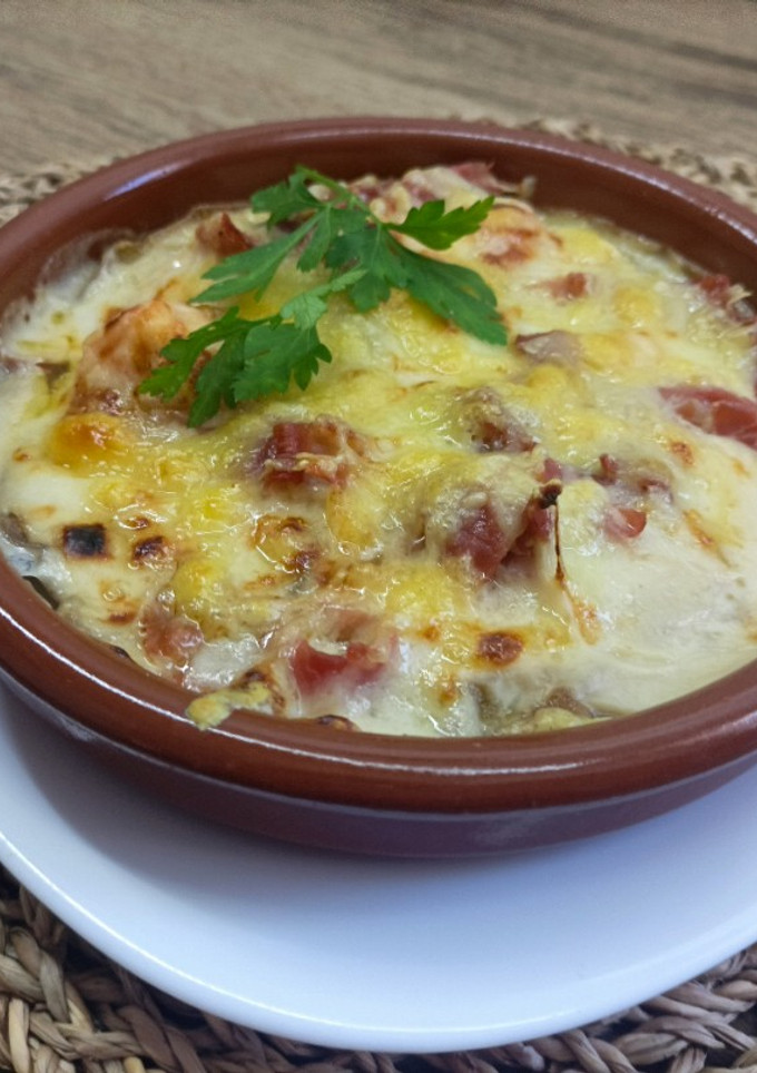 Una foto de Berenjena gratinada