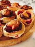 Bánh Cuộn Nutella và Thanh Long Nướng - Nutella & Red Dagron Fruit Rolls