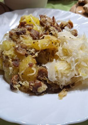 Szalonnás, káposztás burgonya Sanyisan recept fotója
