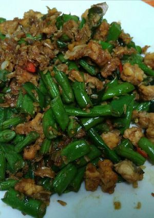 Foto resep Tumis buncis udang rebon