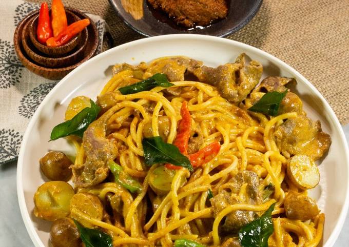 Resep Spaghetti Daging Rendang, Pilihan Tepat Buat yang Suka Makanan Pedas