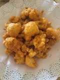 Coliflor al vapor y rebozada en un plis plas