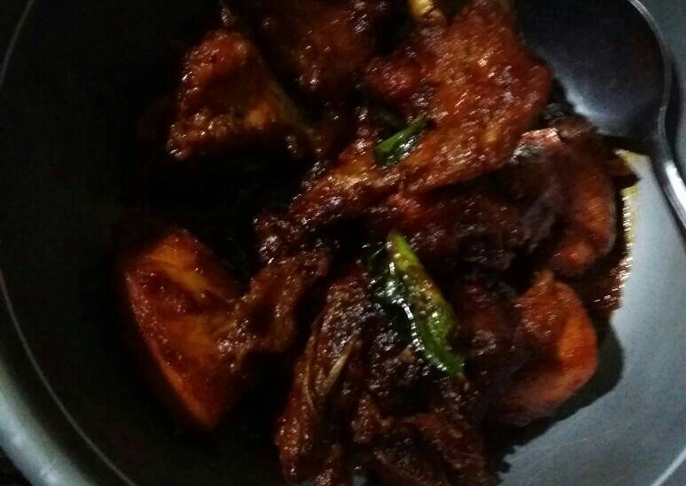 Balado Ayam pedas manis "Semanis si Pembuat" 😂😂