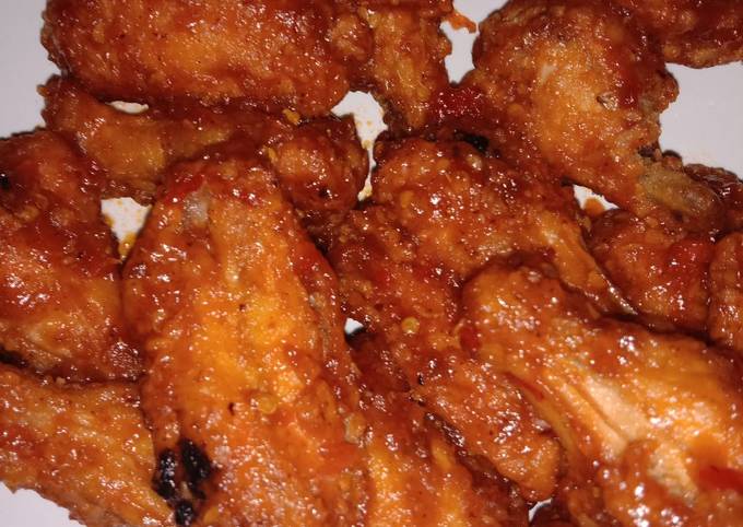 Spicy chicken wings kriuk