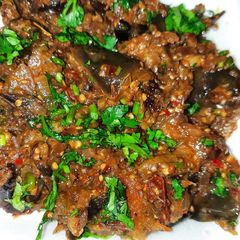 A picture of Instant baingan sabzi.
