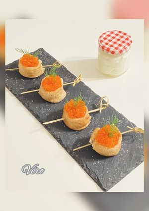 Une photo de Crêpe salée au cream cheese / œufs de truite