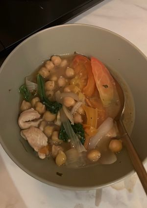 Foto resep Sup Ayam Tomat Kacang Arab